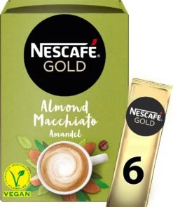Nescafé Gold Almond Macchiato Oploskoffie - 6 Doosjes à 6 Zakjes -Koffie Verkoop Winkel 1005x1200 1
