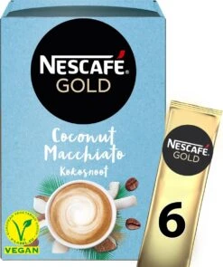 Nescafé Gold Coconut Macchiato Oploskoffie - 6 Doosjes à 6 Zakjes 10 Nescafé Gold Coconut Macchiato Oploskoffie - 6 Doosjes à 6 Zakjes -Koffie Verkoop Winkel 1005x1200