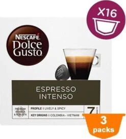 Nescafé Dolce Gusto Espresso Intenso Cups - 3 X 16 Stuks -Koffie Verkoop Winkel 1082x1200