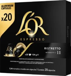 L'OR Espresso Ristretto Koffiecups - Intensiteit 11/12 - 10 X 20 Capsules -Koffie Verkoop Winkel 1128x1200