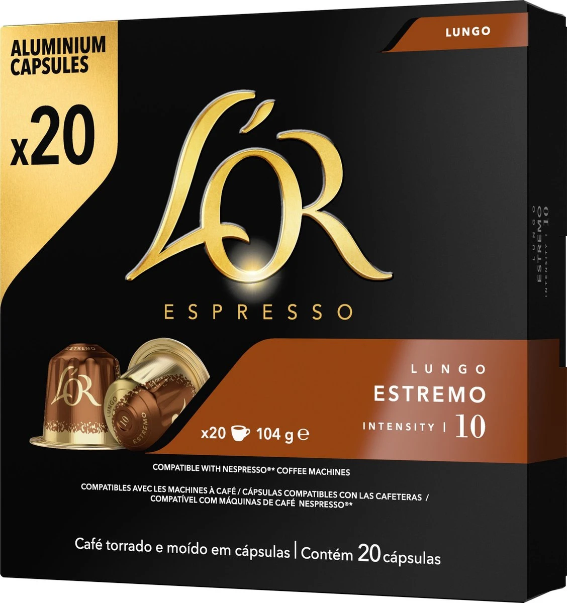 L'OR Lungo Estremo (10) - 10 X 20 Koffiecups 9 L'OR Lungo Estremo (10) - 10 X 20 Koffiecups - Afbeelding 9