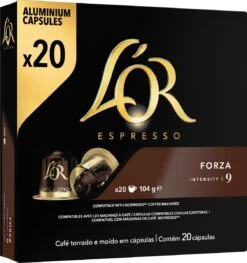L'OR Espresso Forza Koffiecups - Intensiteit 9/12 - 10 X 20 Capsules -Koffie Verkoop Winkel 1129x1200 2