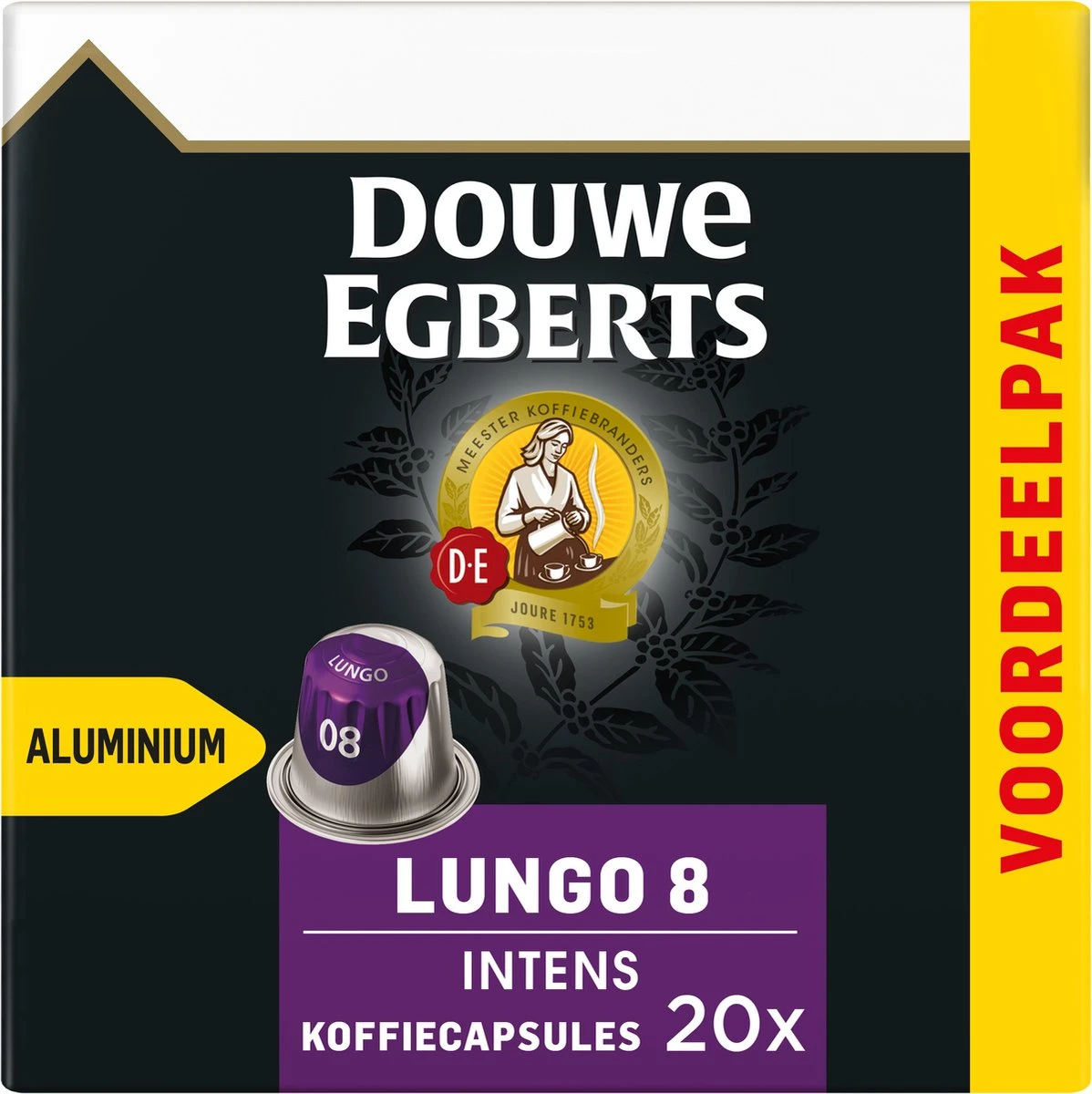 Douwe Egberts Lungo Intens Koffiecups - Intensiteit 8/12 - 10 X 20 Capsules 8 Douwe Egberts Lungo Intens Koffiecups - Intensiteit 8/12 - 10 X 20 Capsules - Afbeelding 8