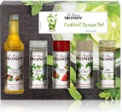 Monin Cadeau 10 Smaken Geschenkverpakking + Cocktailverpakking VOORDEEL PACK 10 Flesjes 5cl -Koffie Verkoop Winkel 1200x1110