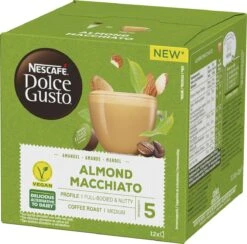 Nescafé Dolce Gusto Almond Macchiato Capsules - Vegan Koffie - 36 Koffiecups -Koffie Verkoop Winkel 1200x1184 1