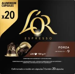 L'OR Espresso Forza Koffiecups - Intensiteit 9/12 - 10 X 20 Capsules -Koffie Verkoop Winkel 1200x1187 2