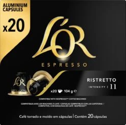 L'OR Espresso Ristretto Koffiecups - Intensiteit 11/12 - 10 X 20 Capsules -Koffie Verkoop Winkel 1200x1187