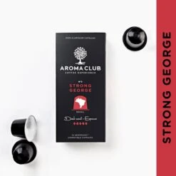 Aroma Club - Nespresso Compatible Capsules (120 St.) - No. 3 Strong George - Intensiteit 5/5 - Espresso - 100% Aluminium Koffiecups -Koffie Verkoop Winkel 1200x1200 16