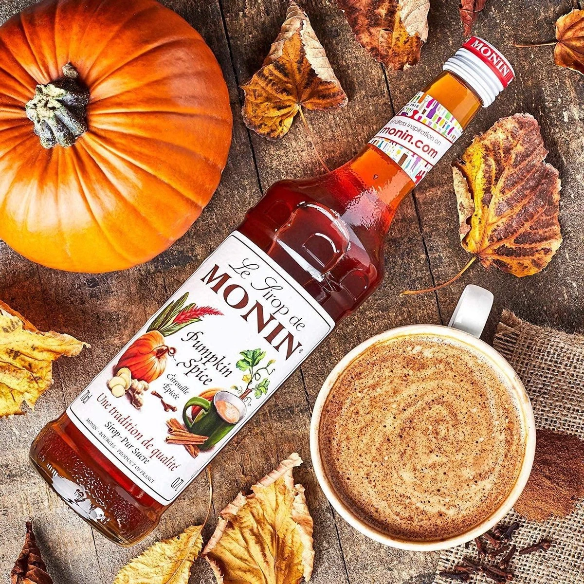 Monin Koffiesiroop Pumpkin Spice - 70 Cl 2 Monin Koffiesiroop Pumpkin Spice - 70 Cl - Afbeelding 2