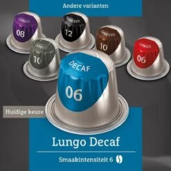 Douwe Egberts Lungo Decaf Koffiecups - Intensiteit 6/12 - 10 X 10 Capsules -Koffie Verkoop Winkel 1200x1200 43