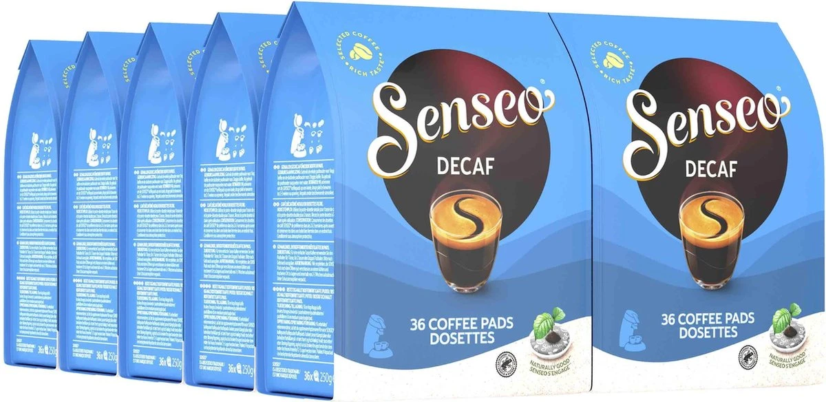Senseo Decaf Koffiepads - 5/9 Intensiteit - 10 X 36 Pads 1 Senseo Decaf Koffiepads - 5/9 Intensiteit - 10 X 36 Pads