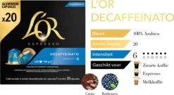 L'OR Espresso Decaffeinato (6) - 10 X 20 Koffiecups -Koffie Verkoop Winkel 1200x656 2
