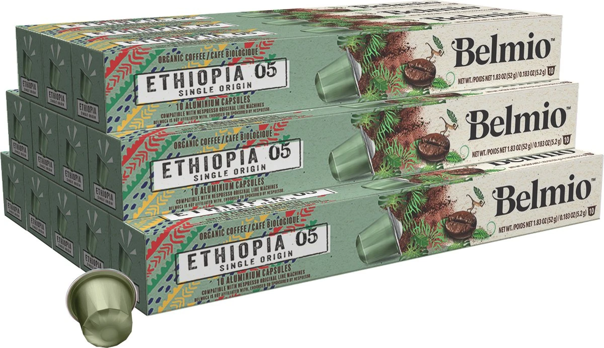 Belmio Koffiecups - ETHIOPIA Capsules - 120 Stuks 1 Belmio Koffiecups - ETHIOPIA Capsules - 120 Stuks