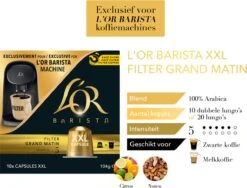 L'OR BARISTA XXL Filter Grand Matin (5) - 5 X 10 Koffiecups 18 L'OR BARISTA XXL Filter Grand Matin (5) - 5 X 10 Koffiecups -Koffie Verkoop Winkel 1200x913