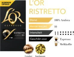 L'OR Espresso Ristretto (11) - 10 X 10 Koffiecups -Koffie Verkoop Winkel 1200x921