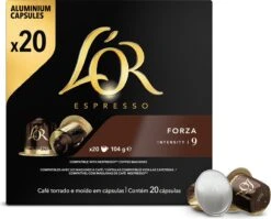L'OR Espresso Forza Koffiecups - Intensiteit 9/12 - 10 X 20 Capsules -Koffie Verkoop Winkel 1200x968