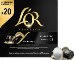 L'OR Espresso Ristretto Koffiecups - Intensiteit 11/12 - 10 X 20 Capsules -Koffie Verkoop Winkel 1200x975