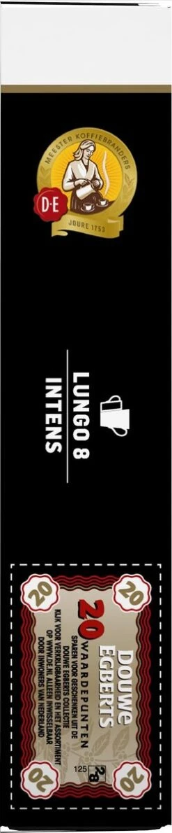 Douwe Egberts Lungo Intens Koffiecups - Intensiteit 8/12 - 10 X 20 Capsules 19 Douwe Egberts Lungo Intens Koffiecups - Intensiteit 8/12 - 10 X 20 Capsules -Koffie Verkoop Winkel 249x1200 1
