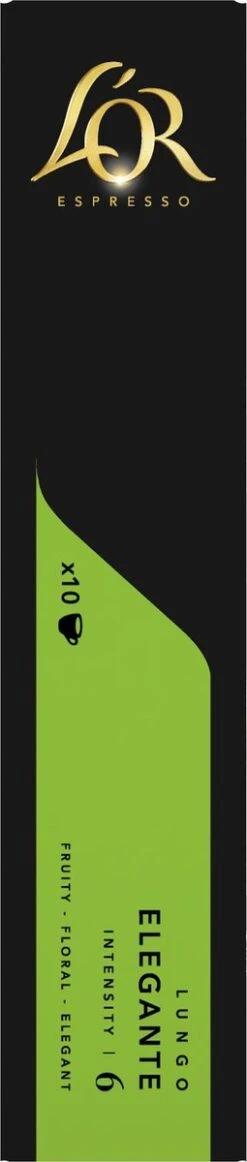 L'OR Lungo Elegante Koffiecups - Intensiteit 6/12 - 10 X 10 Capsules 13 L'OR Lungo Elegante Koffiecups - Intensiteit 6/12 - 10 X 10 Capsules -Koffie Verkoop Winkel 255x1200