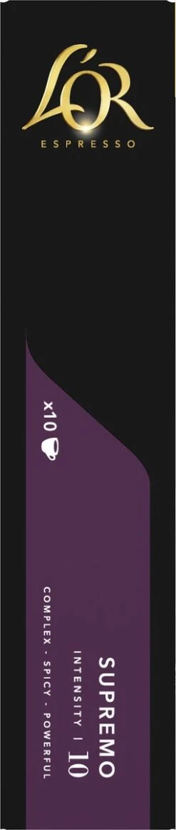 L'OR Espresso Supremo Koffiecups - Intensiteit 10/12 - 10 X 10 Capsules 13 L'OR Espresso Supremo Koffiecups - Intensiteit 10/12 - 10 X 10 Capsules -Koffie Verkoop Winkel 255x1200 5