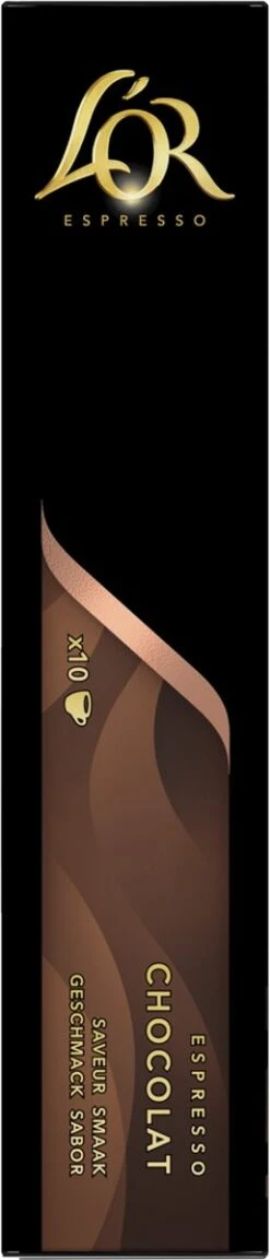 L'OR Espresso Chocolat Koffiecups - 10 X 10 Capsules -Koffie Verkoop Winkel 257x1200