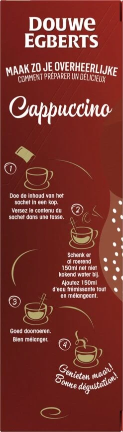 Douwe Egberts Verwenkoffie Cappuccino Oploskoffie - 5 X 10 Zakjes -Koffie Verkoop Winkel 343x1200