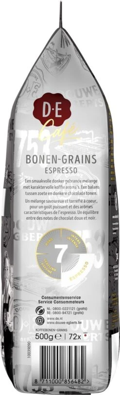 Douwe Egberts D.E Café Espresso Koffiebonen - Intensiteit 7/9 - 4 X 500 Gram -Koffie Verkoop Winkel 364x1200 19