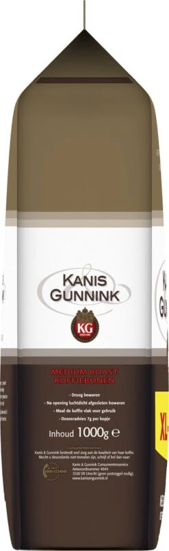 Kanis & Gunnink Medium Roast Koffiebonen - 4 X 1000 Gram - Voordeelverpakking -Koffie Verkoop Winkel 369x1200
