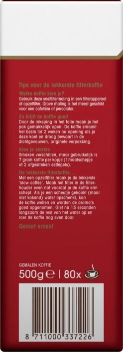 Douwe Egberts Aroma Rood Donker Filterkoffie - 6 X 500 Gram -Koffie Verkoop Winkel 421x1200 5