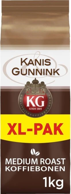 Kanis & Gunnink Medium Roast Koffiebonen - 4 X 1000 Gram - Voordeelverpakking -Koffie Verkoop Winkel 443x1200