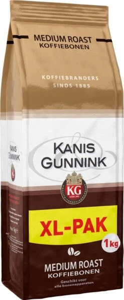 Kanis & Gunnink Medium Roast Koffiebonen - 4 X 1000 Gram - Voordeelverpakking -Koffie Verkoop Winkel 497x1200