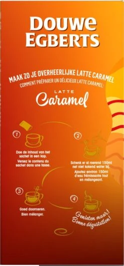 Douwe Egberts Verwenkoffie Latte Caramel Oploskoffie - 5 X 8 Zakjes -Koffie Verkoop Winkel 559x1200 2
