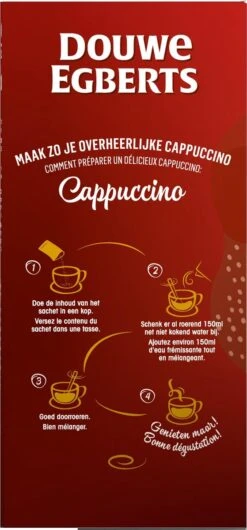 Douwe Egberts Verwenkoffie Cappuccino Oploskoffie - 5 X 10 Zakjes -Koffie Verkoop Winkel 559x1200