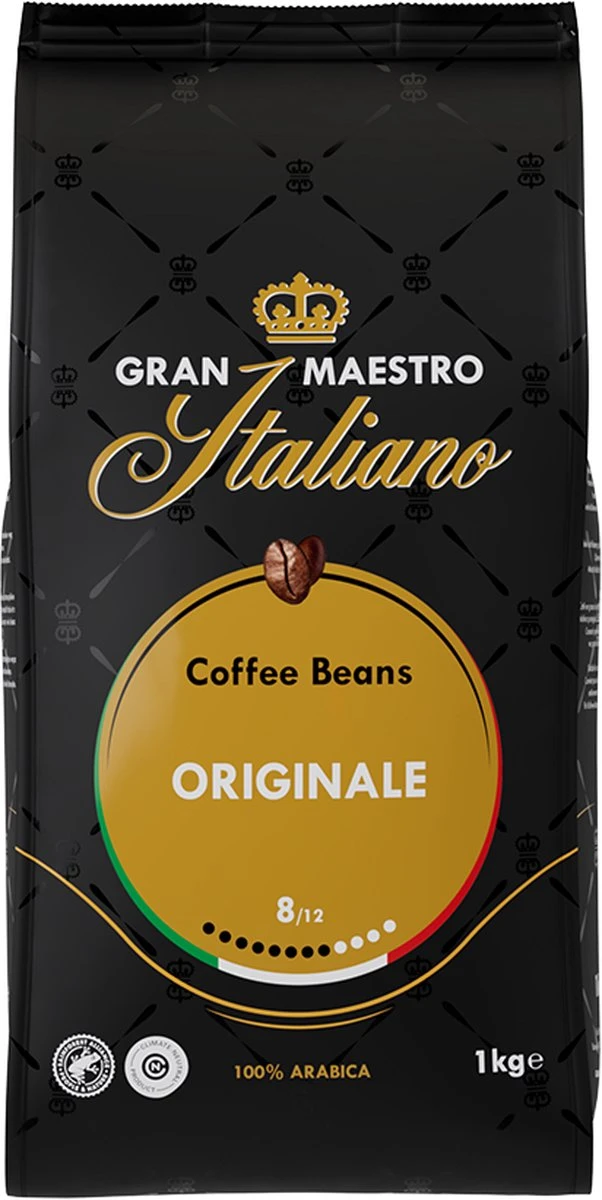 Gran Maestro Italiano - Orginale - Koffiebonen - Bonen Voor Espresso En Lungo - Arabica – 4 X 1kg 3 Gran Maestro Italiano - Orginale - Koffiebonen - Bonen Voor Espresso En Lungo - Arabica – 4 X 1kg - Afbeelding 3