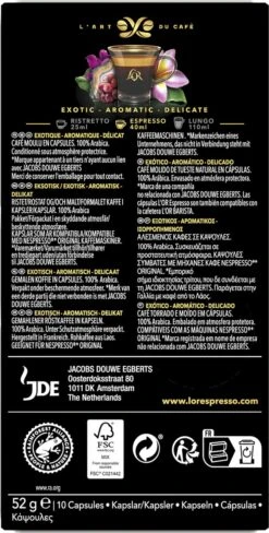 L'OR Espresso Limited Creations Laos Bolaven Koffiecups - Intensiteit 7/12 - 10 X 10 Capsules 7 L'OR Espresso Limited Creations Laos Bolaven Koffiecups - Intensiteit 7/12 - 10 X 10 Capsules -Koffie Verkoop Winkel 607x1200 10
