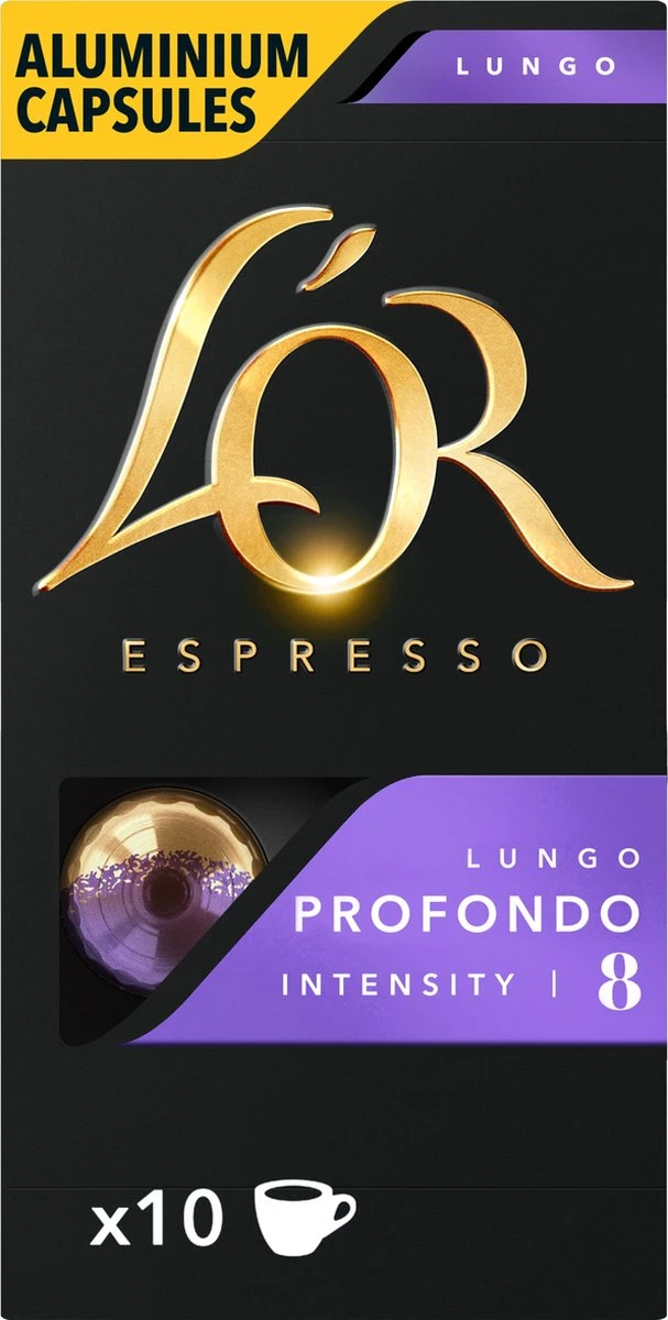 L'OR Lungo Profondo Koffiecups - Intensiteit 8/12 - 10 X 10 Capsules 9 L'OR Lungo Profondo Koffiecups - Intensiteit 8/12 - 10 X 10 Capsules - Afbeelding 9