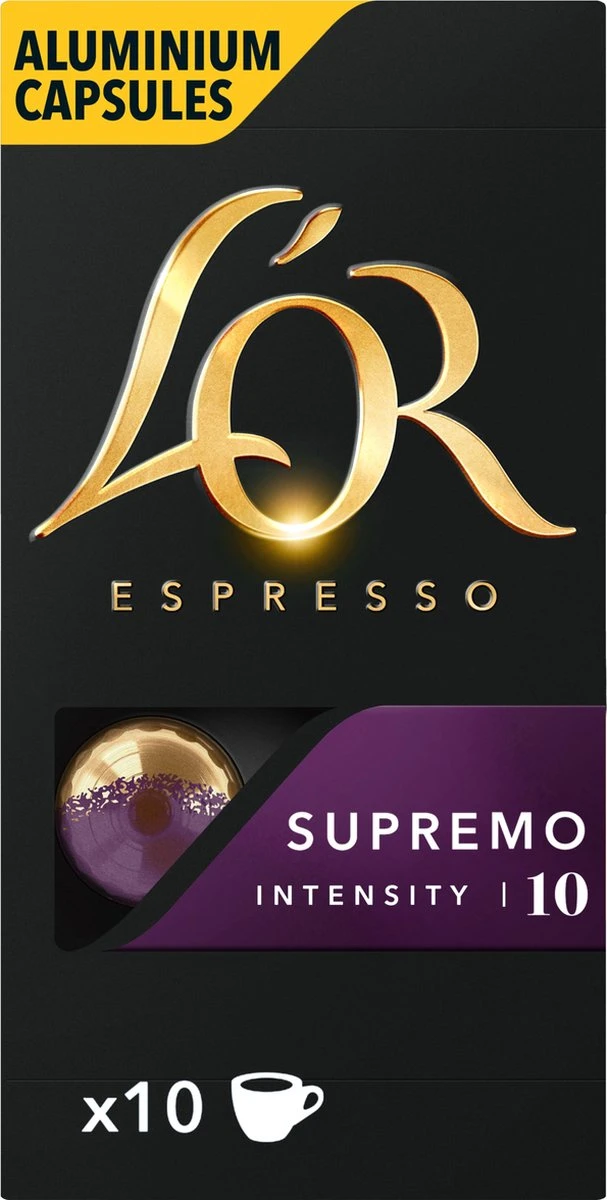 L'OR Espresso Supremo Koffiecups - Intensiteit 10/12 - 10 X 10 Capsules 9 L'OR Espresso Supremo Koffiecups - Intensiteit 10/12 - 10 X 10 Capsules - Afbeelding 9