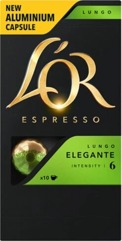 L'OR Lungo Elegante Koffiecups - Intensiteit 6/12 - 10 X 10 Capsules 21 L'OR Lungo Elegante Koffiecups - Intensiteit 6/12 - 10 X 10 Capsules -Koffie Verkoop Winkel 609x1200