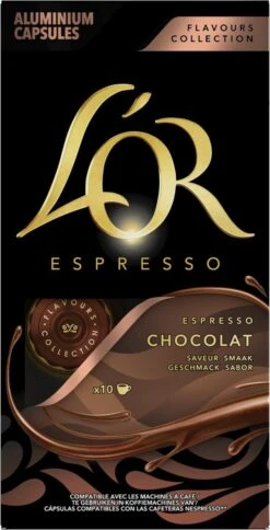 L'OR Espresso Chocolat Koffiecups - 10 X 10 Capsules -Koffie Verkoop Winkel 612x1200 1