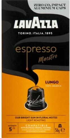 Lavazza Espresso Lungo - Aluminium Nespresso Capsules - 10 Stuks -Koffie Verkoop Winkel 614x1200 2