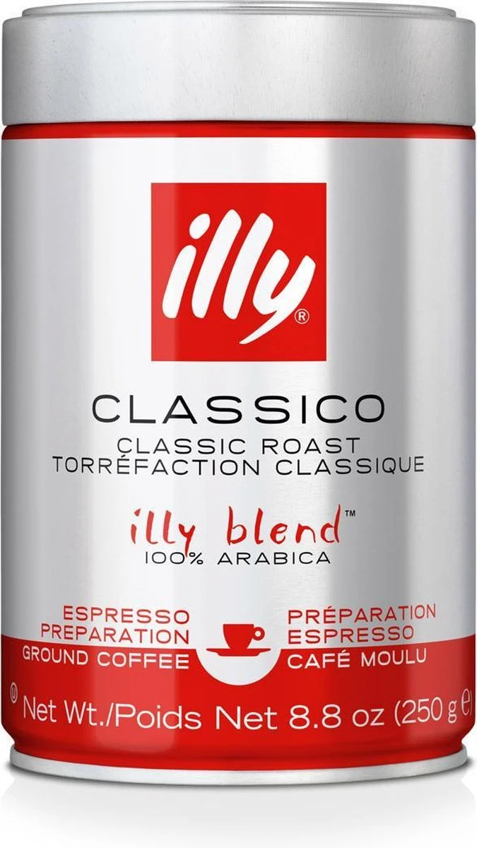 Illy Classico Gemalen Koffie - 6 X 250 Gram 1 Illy Classico Gemalen Koffie - 6 X 250 Gram