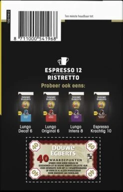 Douwe Egberts Espresso Ristretto Koffiecups (12) - 5 X 40 Koffiecups -Koffie Verkoop Winkel 770x1200