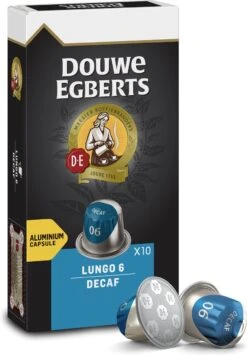 Douwe Egberts Lungo Decaf Koffiecups - Intensiteit 6/12 - 10 X 10 Capsules -Koffie Verkoop Winkel 836x1200