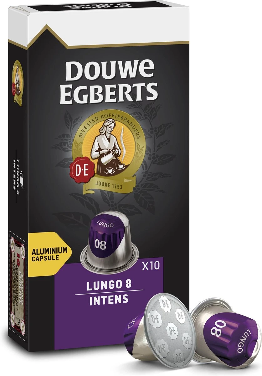 Douwe Egberts Lungo Intens Koffiecups - Intensiteit 8/12 - 10 X 10 Capsules 10 Douwe Egberts Lungo Intens Koffiecups - Intensiteit 8/12 - 10 X 10 Capsules - Afbeelding 10