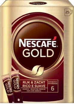 Nescafé Gold Oploskoffie - 6 Doosjes à 25 Zakjes -Koffie Verkoop Winkel 853x1200 1