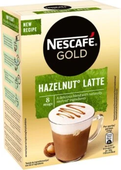Nescafé Gold Hazelnoot Latte Oploskoffie - 6 Doosjes à 8 Zakjes -Koffie Verkoop Winkel 855x1200