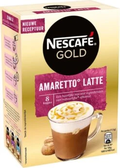 Nescafé Gold Amaretto Latte Oploskoffie - 6 Doosjes à 8 Zakjes -Koffie Verkoop Winkel 855x1200 4