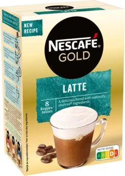 Nescafé Gold Latte Macchiato Oploskoffie - 6 Doosjes à 8 Zakjes -Koffie Verkoop Winkel 856x1200 2