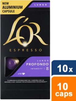 L'OR Lungo Profondo Koffiecups - Intensiteit 8/12 - 10 X 10 Capsules 23 L'OR Lungo Profondo Koffiecups - Intensiteit 8/12 - 10 X 10 Capsules -Koffie Verkoop Winkel 909x1200 1