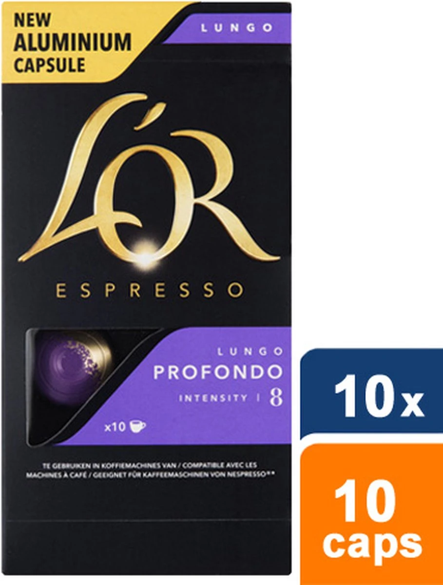 L'OR Lungo Profondo Koffiecups - Intensiteit 8/12 - 10 X 10 Capsules 12 L'OR Lungo Profondo Koffiecups - Intensiteit 8/12 - 10 X 10 Capsules - Afbeelding 12